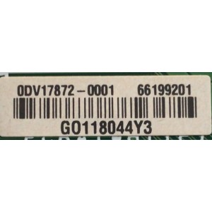 MAIN PARA SMART TV LH 4K / NUMERO DE PARTE EBT66199201 / EAX69083603 / 66199201 / 69083603 / 0DV17872-0001 / G01188044Y3 / DISPLAY HV650QUB-N9E / MODELO 65"